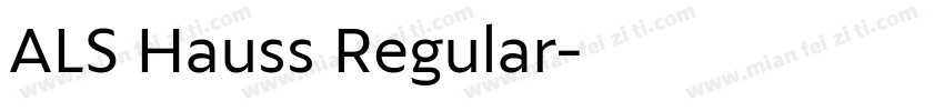 ALS Hauss Regular字体转换